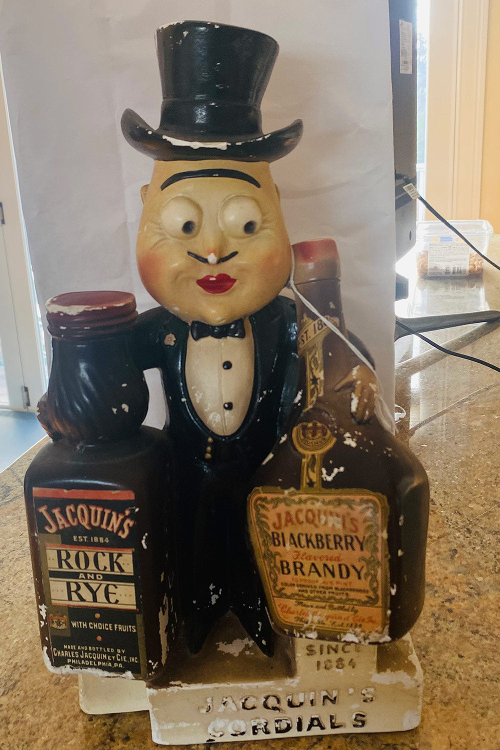 Jacquins Cordials chalkware store display