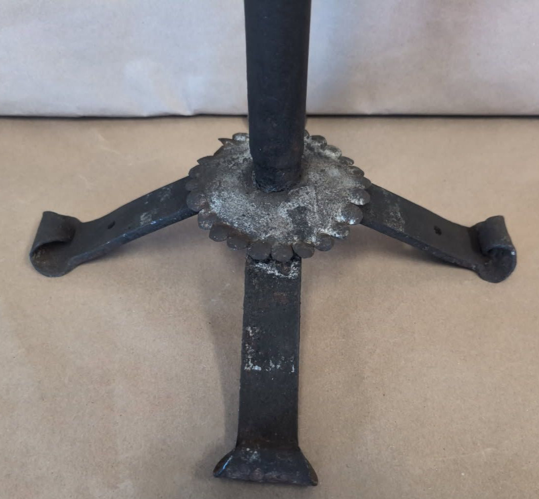 Large Gothic antique double candlestick