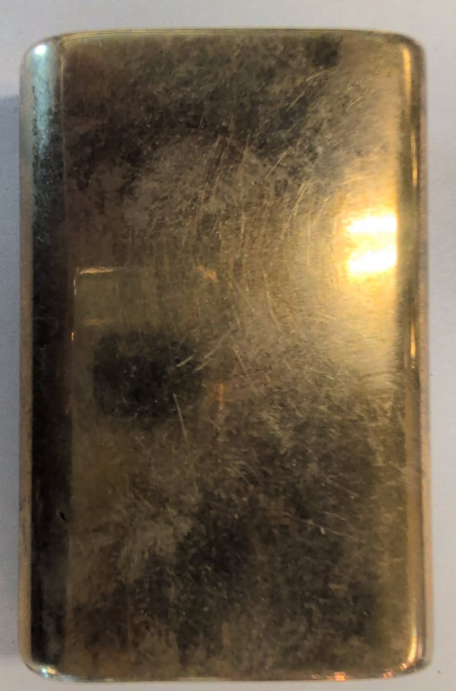 Antique Brass 1859 Snuff Box inscribed 