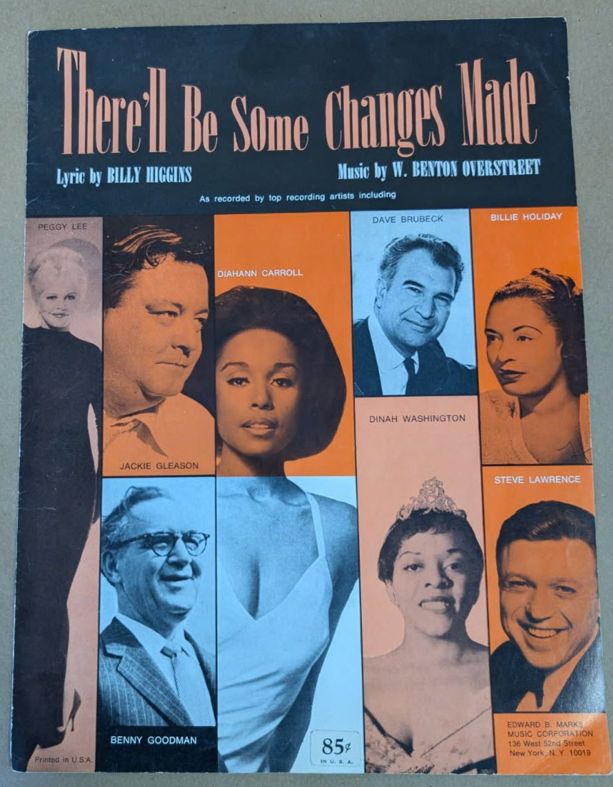 There'll be some changes made sheet music