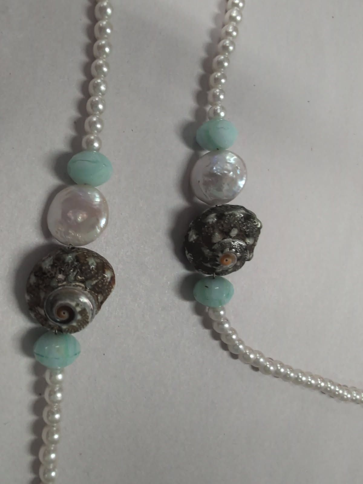 MOP shell box necklace