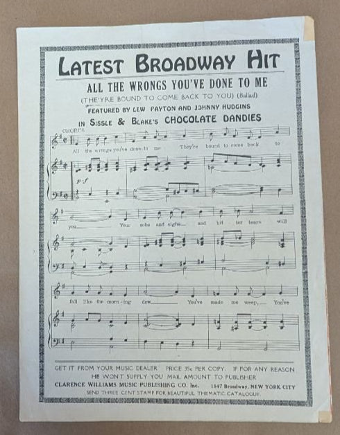 "Everybody Loves My Baby but my baby don't love nobody but me" Aileen Stanley Sheet Music.1924.