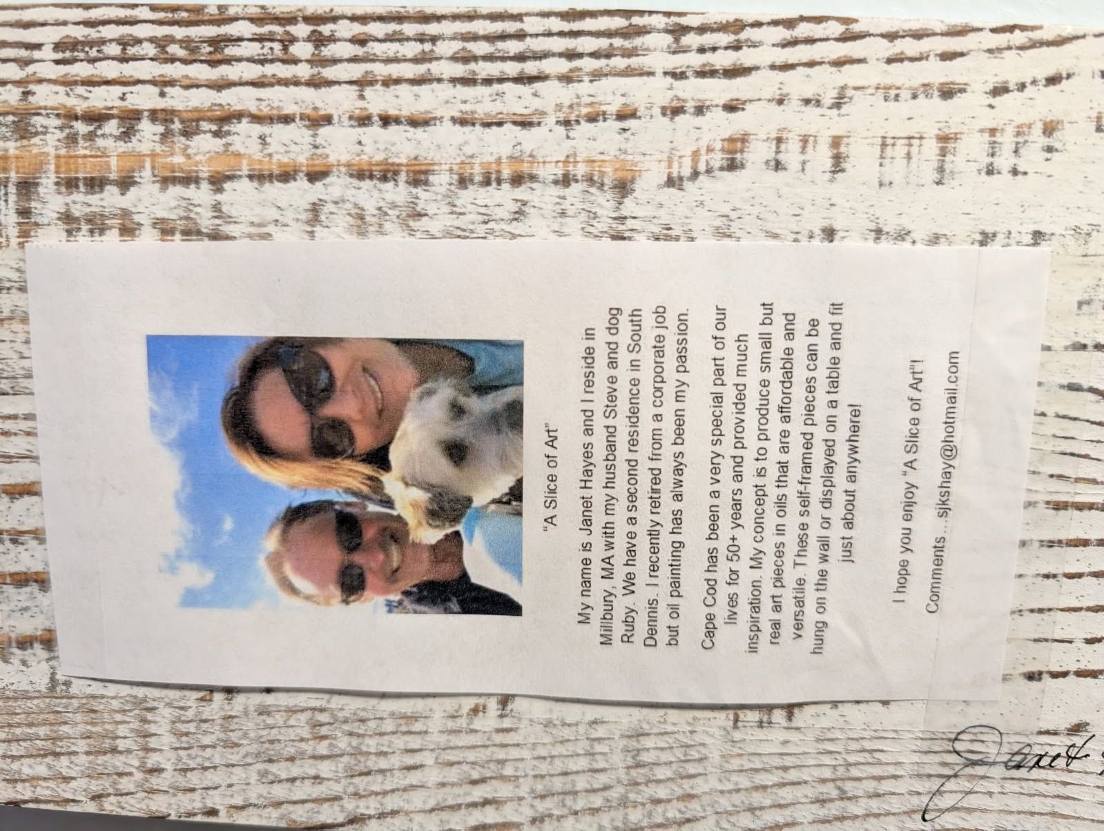 Cape Cod hand painted seascape by Janet Hayes