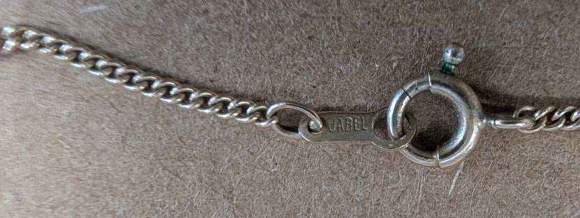 14K white gold with White Sapphire necklace