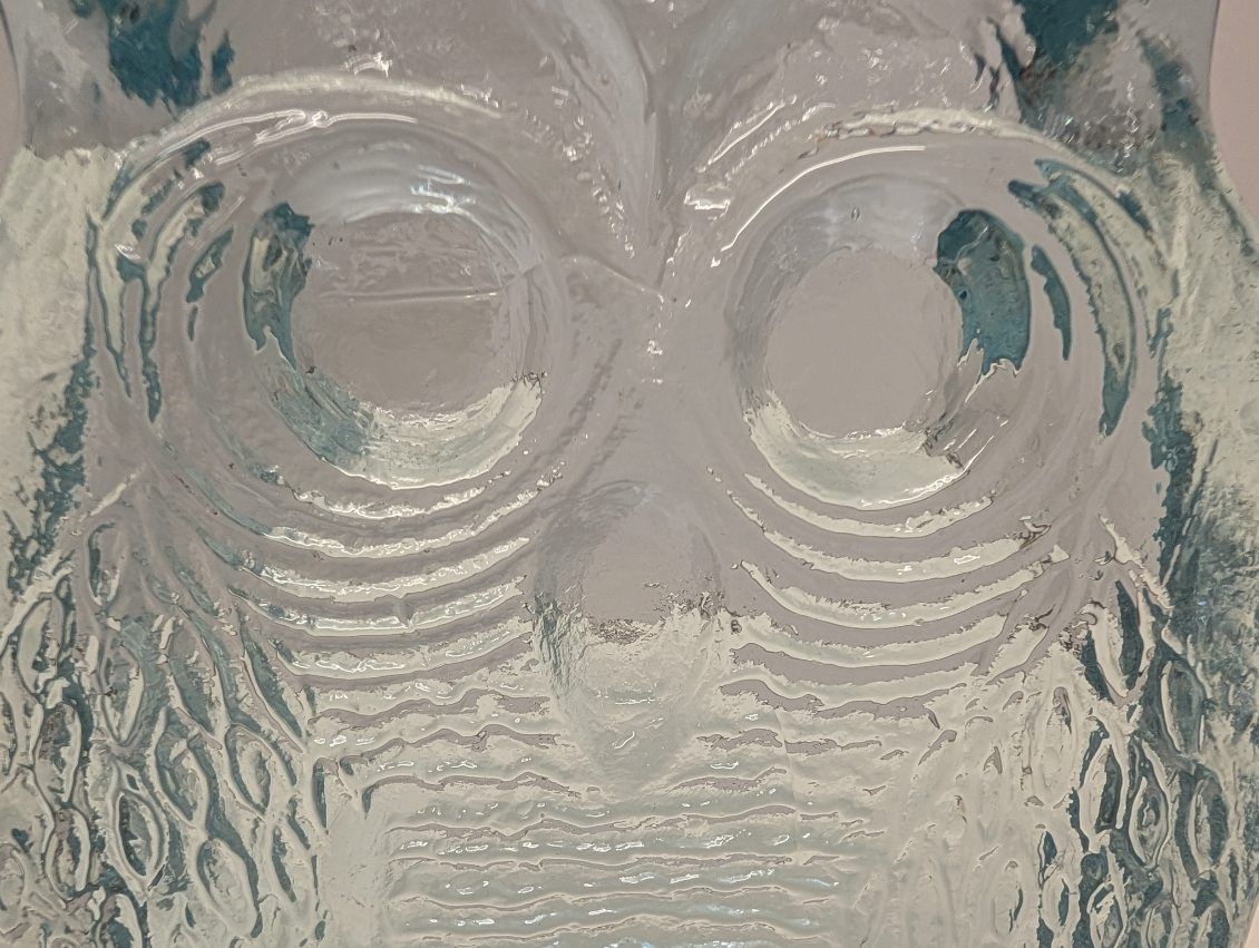 Blenko glass owl bookends
