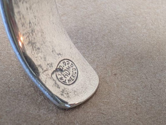 Sterling Bloodstone Cuff Mexico size 6 