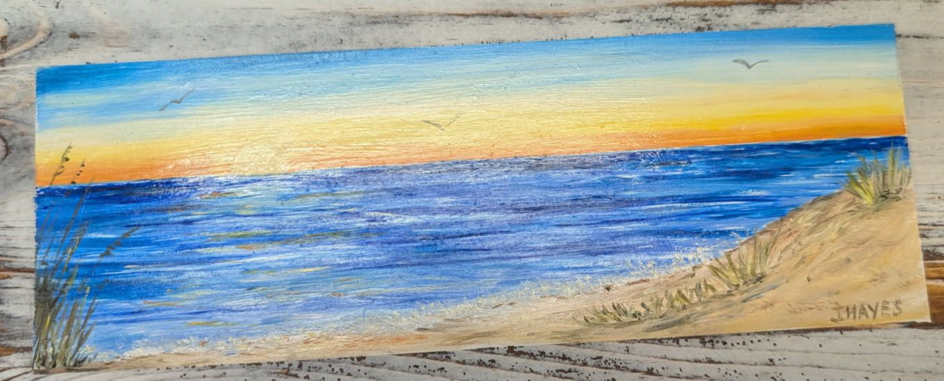 Cape Cod hand painted seascape by Janet Hayes