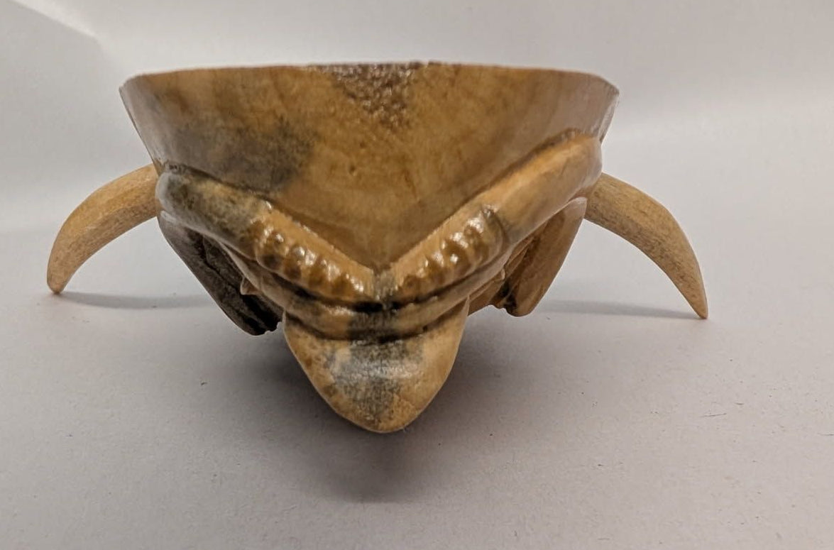 Vintage Mexican Guerrero Devil mini mask wearable as necklace.