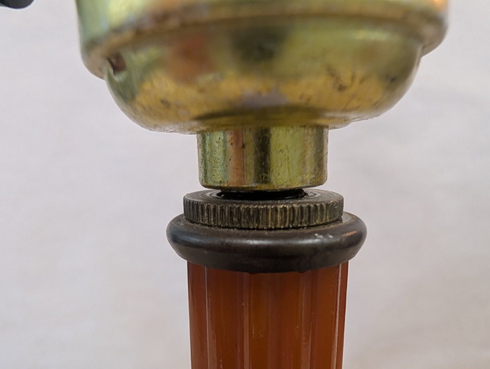 1940's Bakelite Lamp Amber and Clear