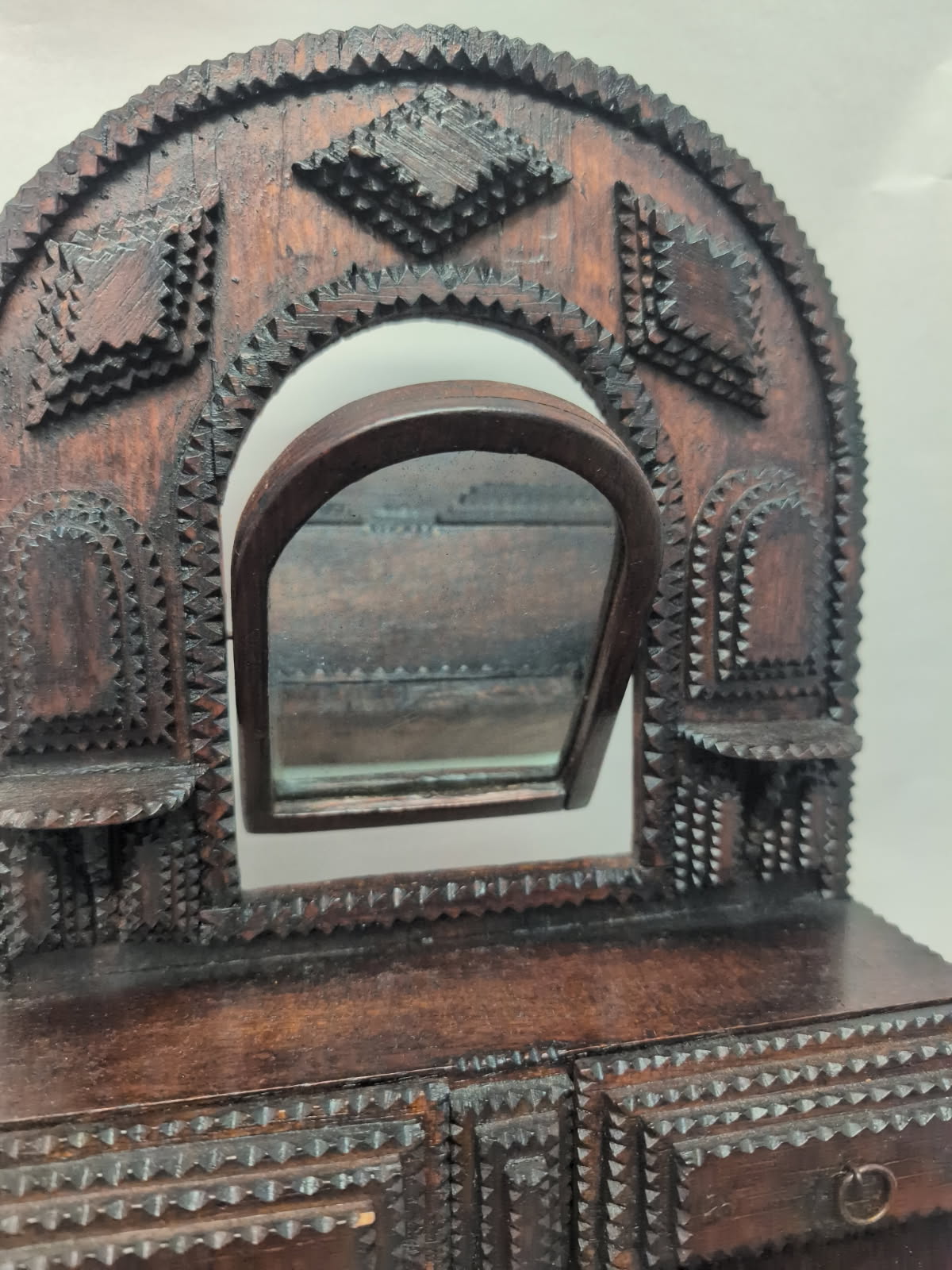 Tramp Art Antique Jewelry Box