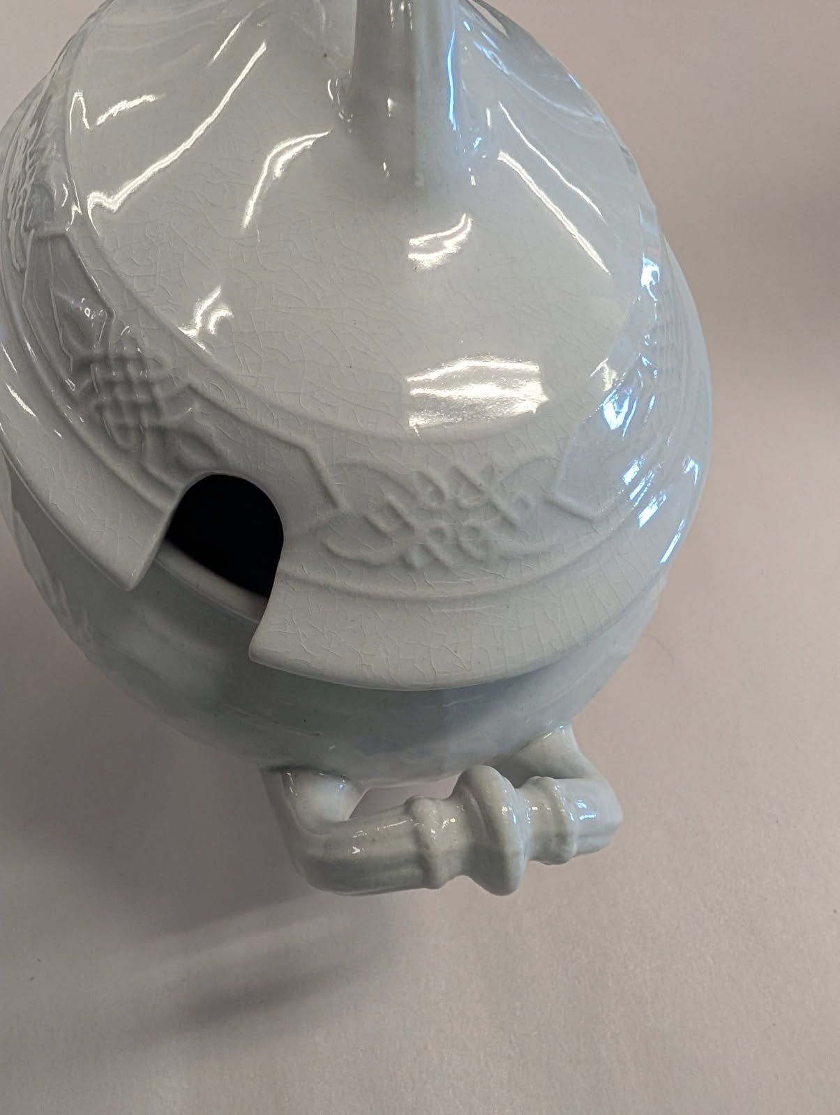 Antique White Ironstone  
compote serving bowl with lid