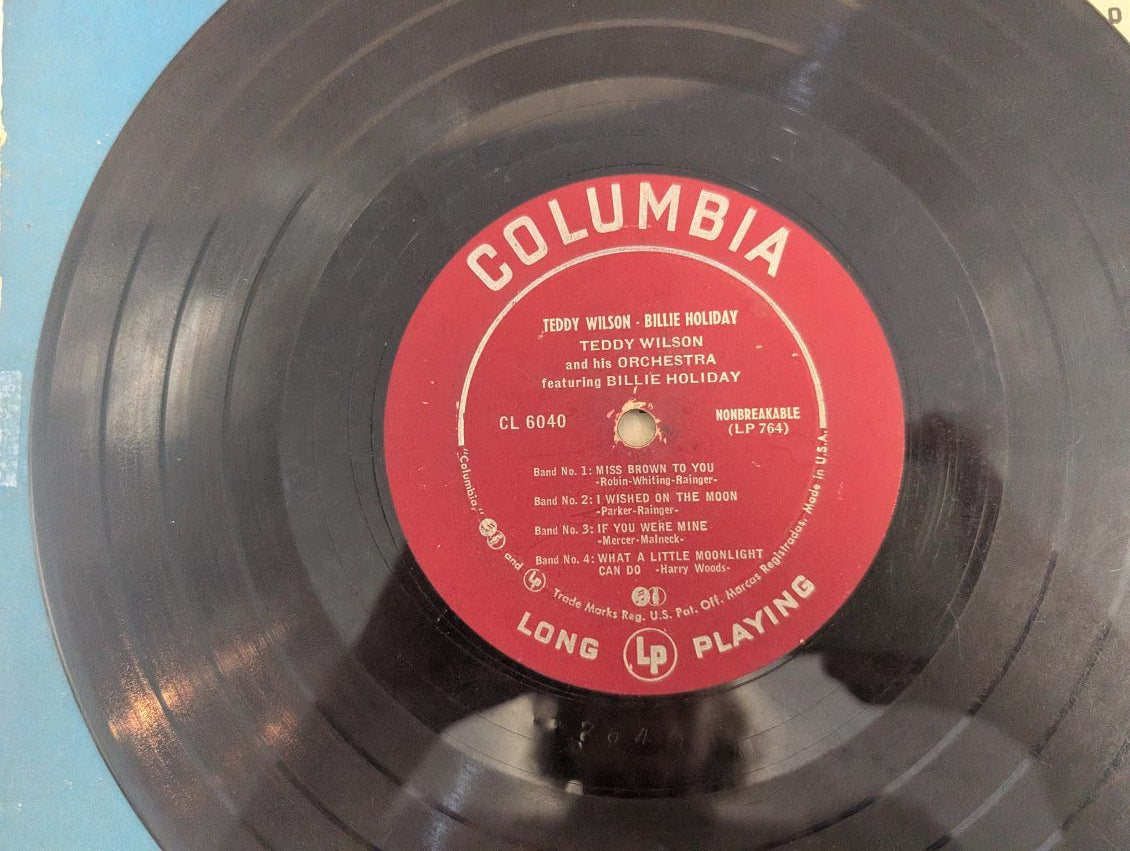 Teddy Wilson Billie Holiday long play 10" vinyl record