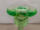 Uranium Glass Vaseline Glass Candlesticks