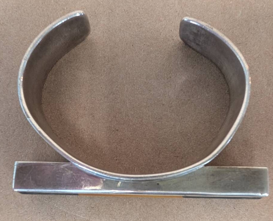 Sterling, Abalone, Mother of Pearl 1970's England cuff