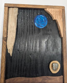 Seashell wood art beach