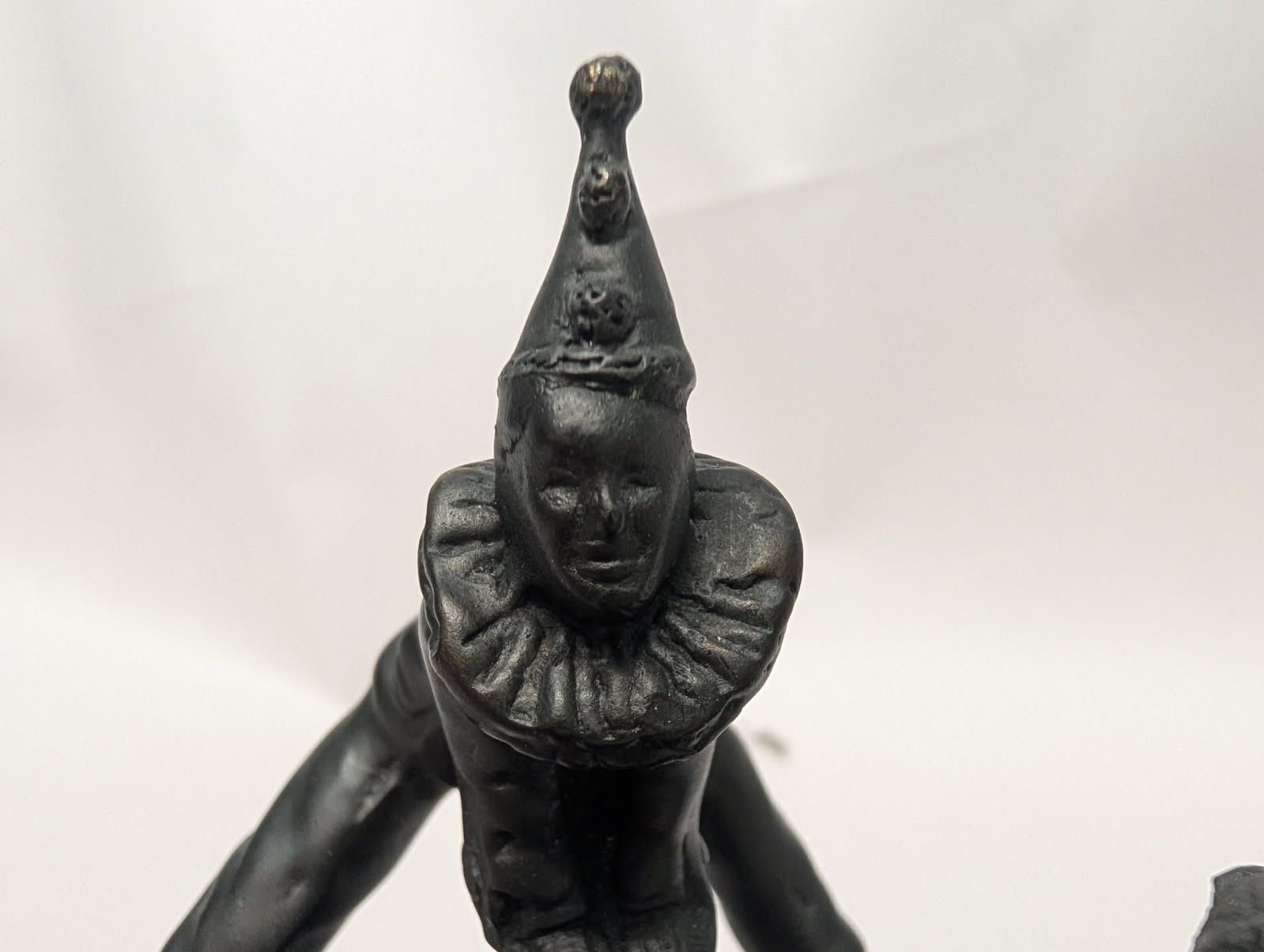 2 Bronze clown acrobats. 