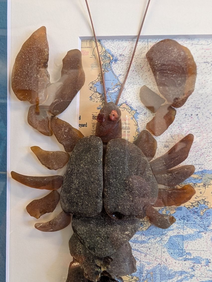 Cape Cod Lobster Sea Glass creation wall hanger