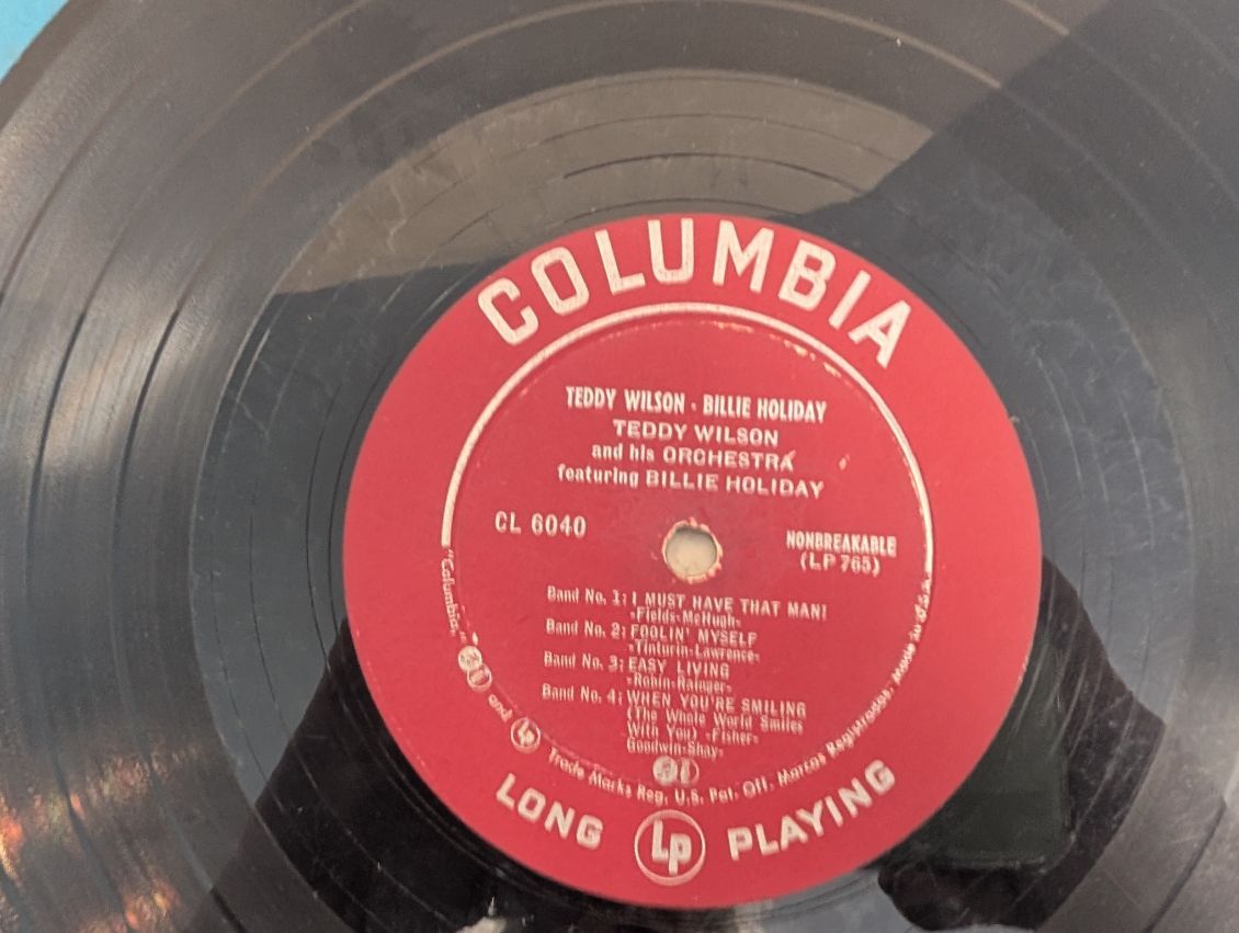 Teddy Wilson Billie Holiday long play 10" vinyl record