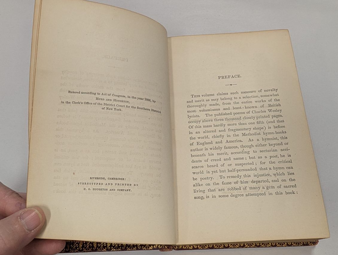 Charles Wesley finer and less familiar poems