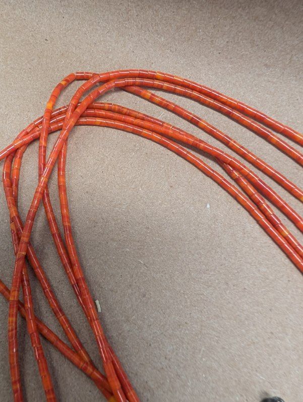 Sierra Small Bird Coral and Sterling Necklace 