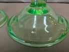 Uranium Glass Vaseline Glass Candlesticks