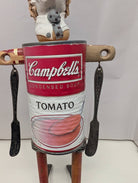 Melissa Menzer clay and found object Andy Worhol Sculpture