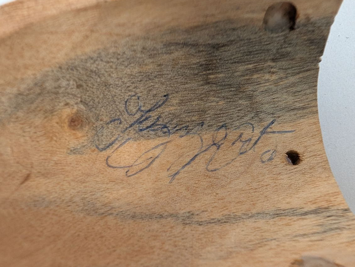 Vintage Mexican Guerrero Devil mini mask wearable as necklace.