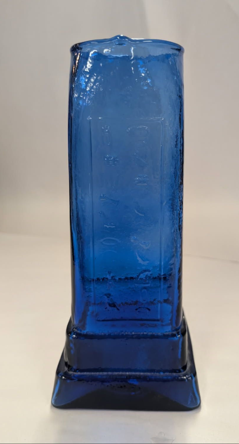 Camel Cigarettes cobalt glass vase