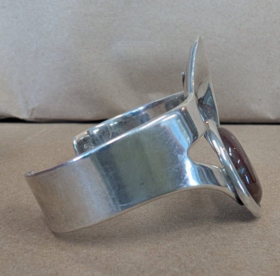 Sterling Bloodstone Cuff Mexico size 6 