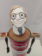 Melissa Menzer clay and found object Andy Worhol Sculpture