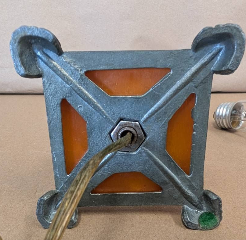 1940's Bakelite Lamp Amber and Clear