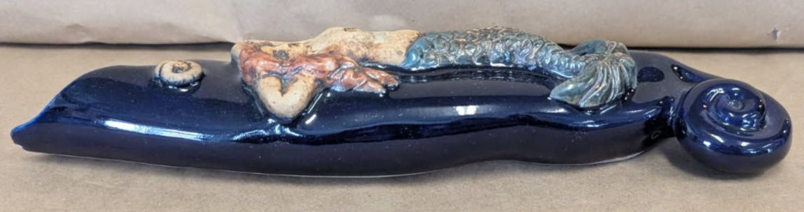 Pottery Mermaid Wall Sconce handmade