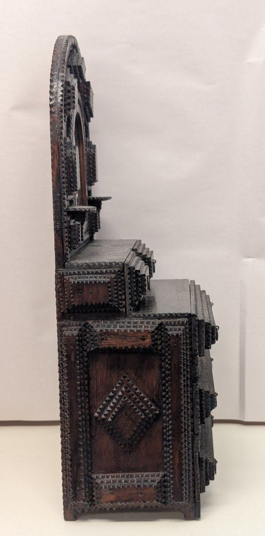 Tramp Art Antique Jewelry Box