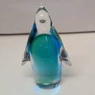Fenton solid Art Glass Blue and Green Penguin figurine.&nbsp;
