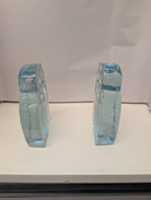 Blenko glass owl bookends