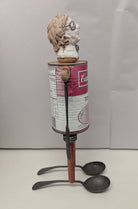 Melissa Menzer clay and found object Andy Worhol Sculpture