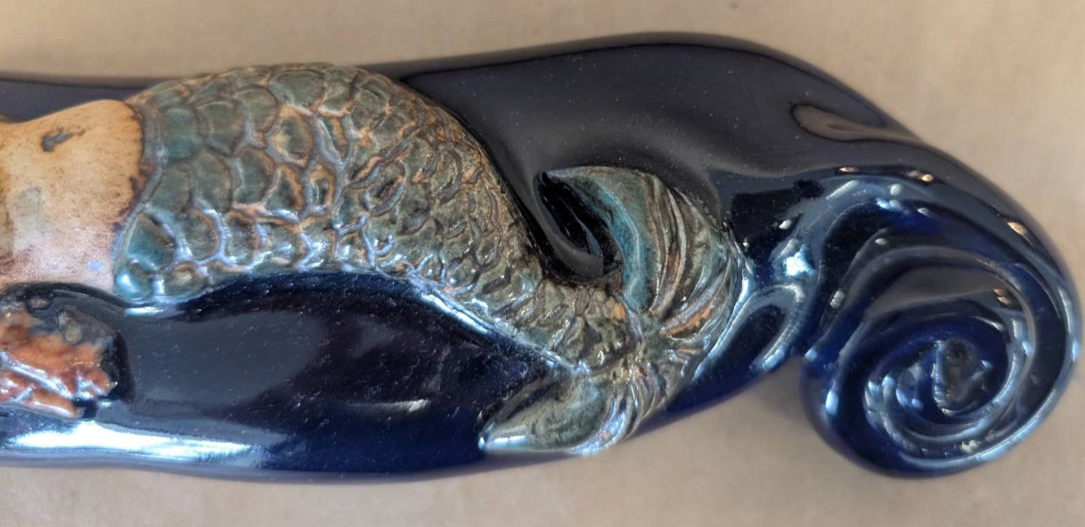 Pottery Mermaid Wall Sconce handmade