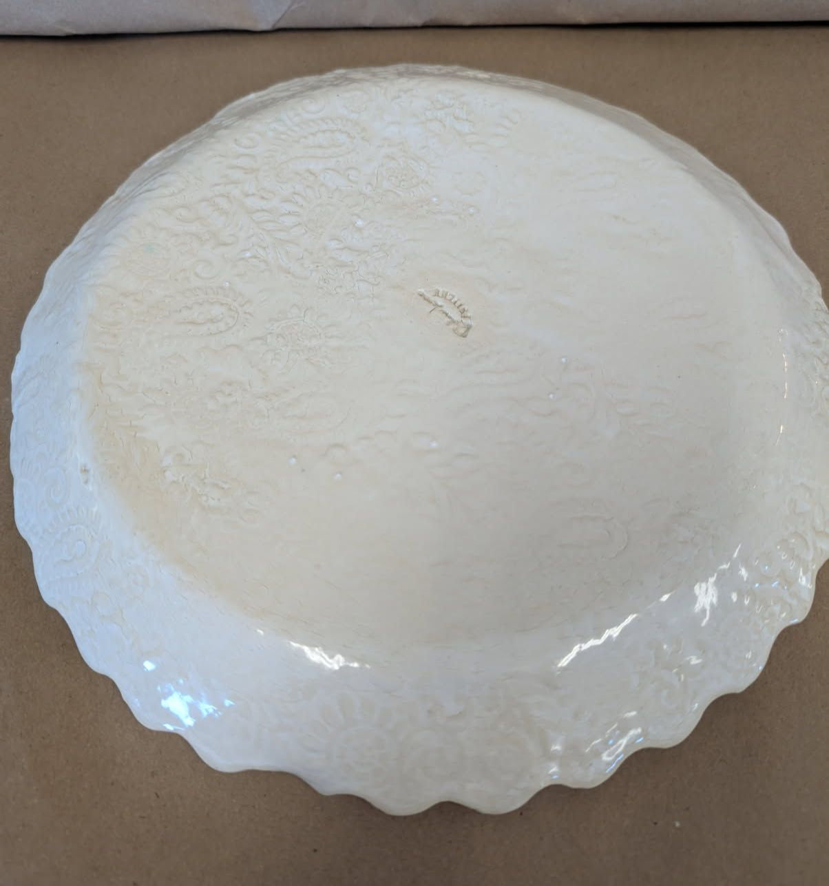 "Village Plate" Pottery food safe plate made by Cape Cod Artist Barbara Lavoine