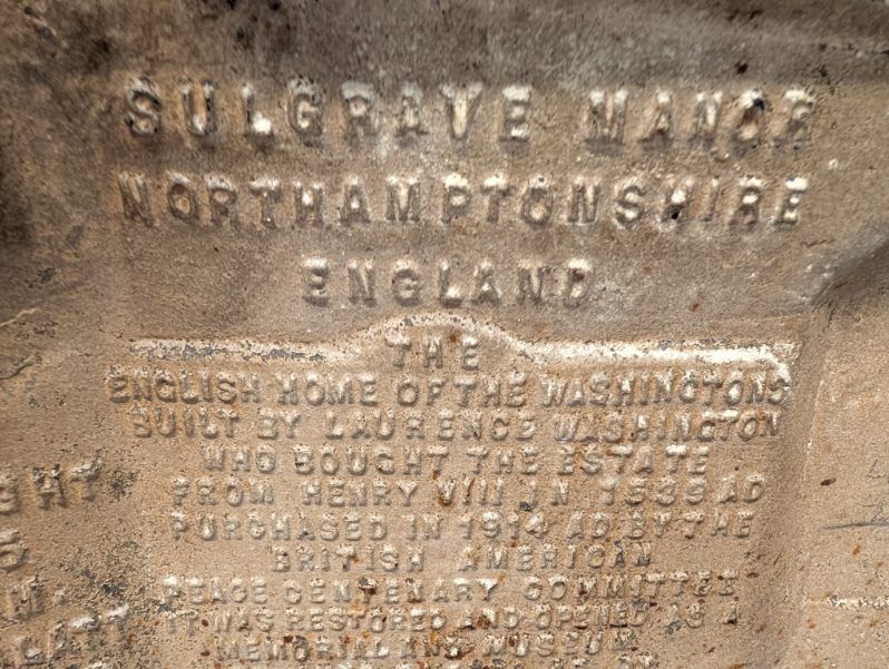 Cast Iron Sulgrave Manor Ancestral Home of George Washington in England 1925