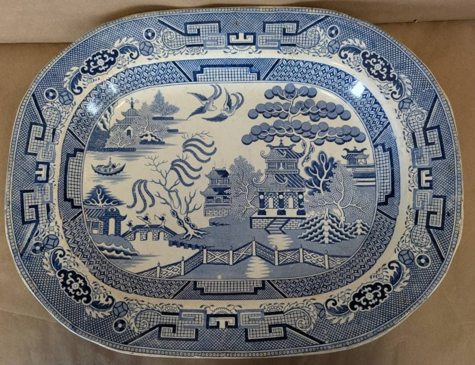 17 3/4" Blue Willow Transferware Platter