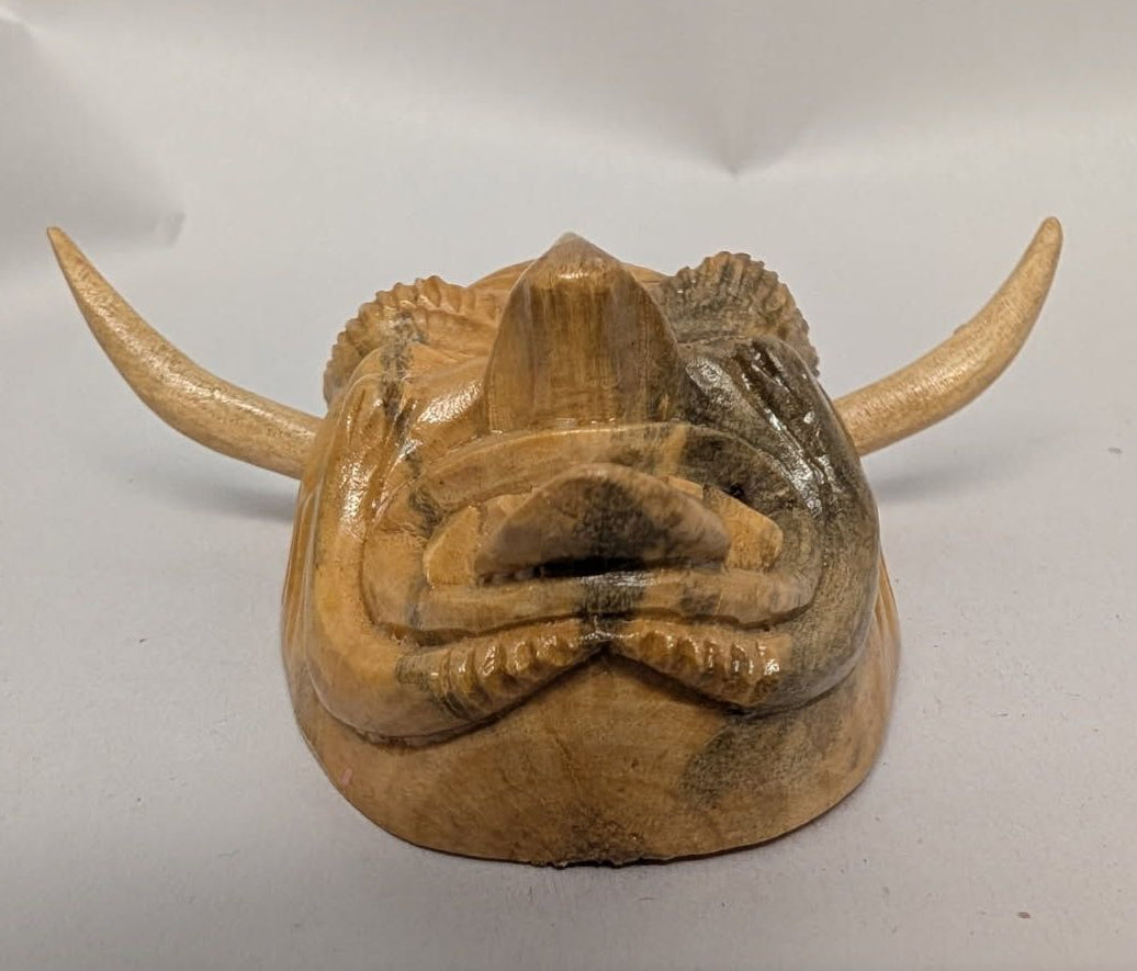 Vintage Mexican Guerrero Devil mini mask wearable as necklace.