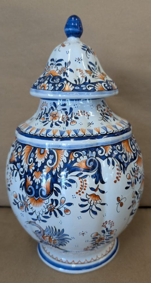 Gruyeres French Faience Covered Urn 