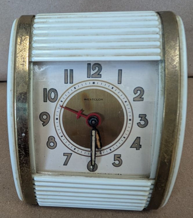 Vintage 1930's Westclox Travel Clock 
