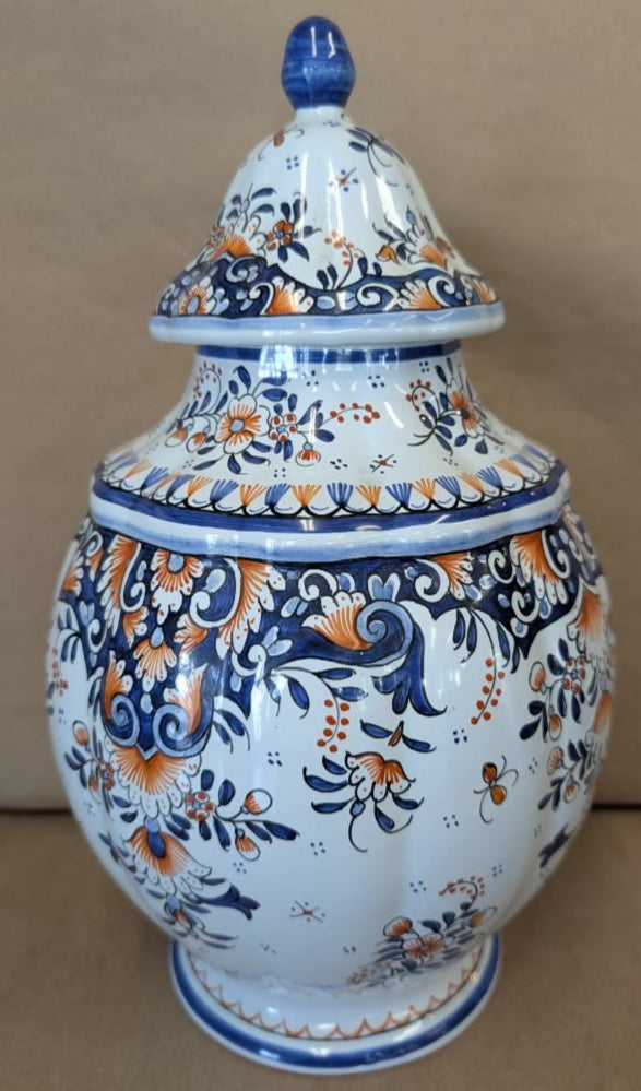 Gruyeres French Faience Covered Urn 
