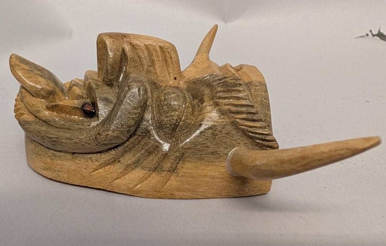 Vintage Mexican Guerrero Devil mini mask wearable as necklace.