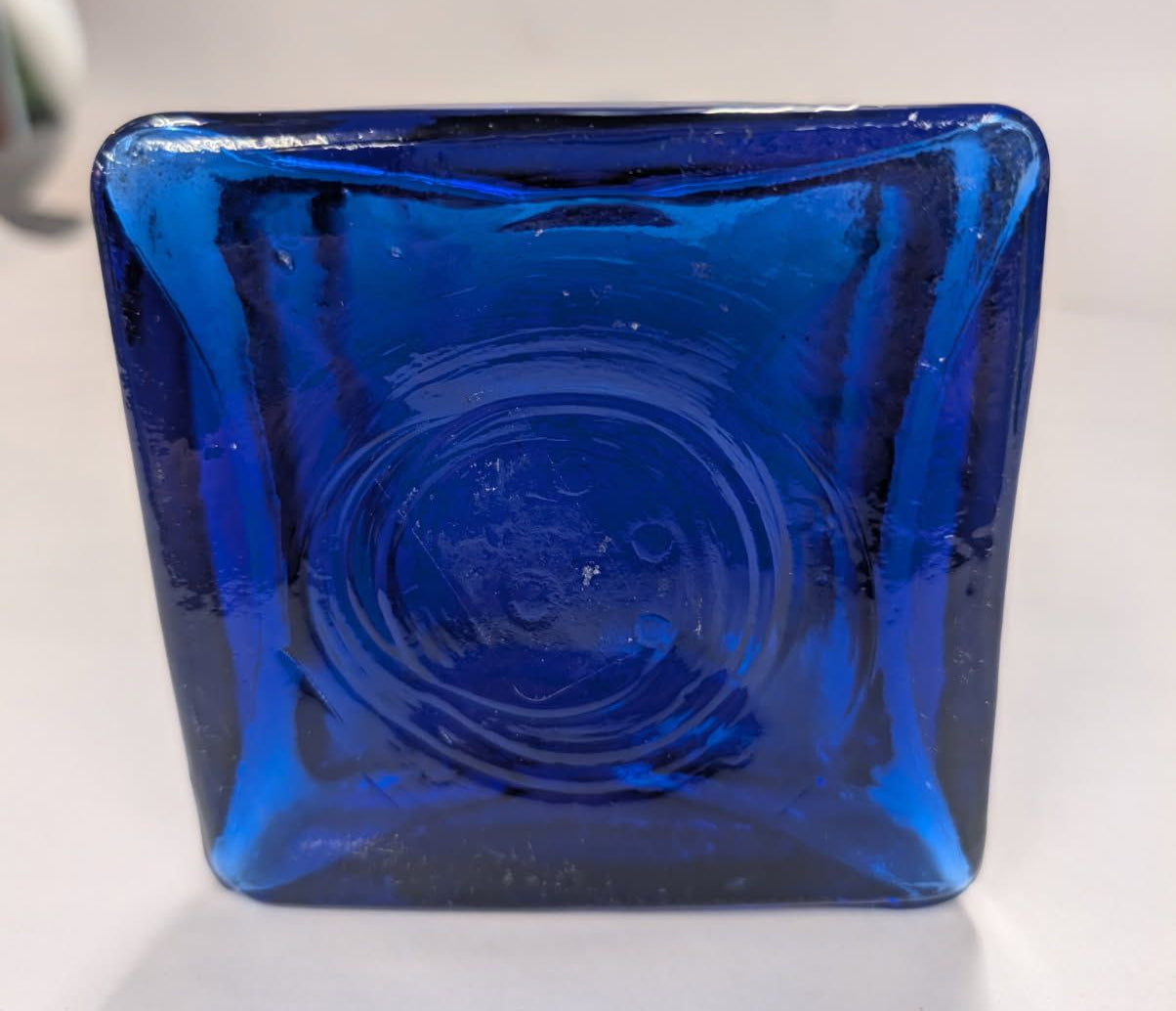 Camel Cigarettes cobalt glass vase