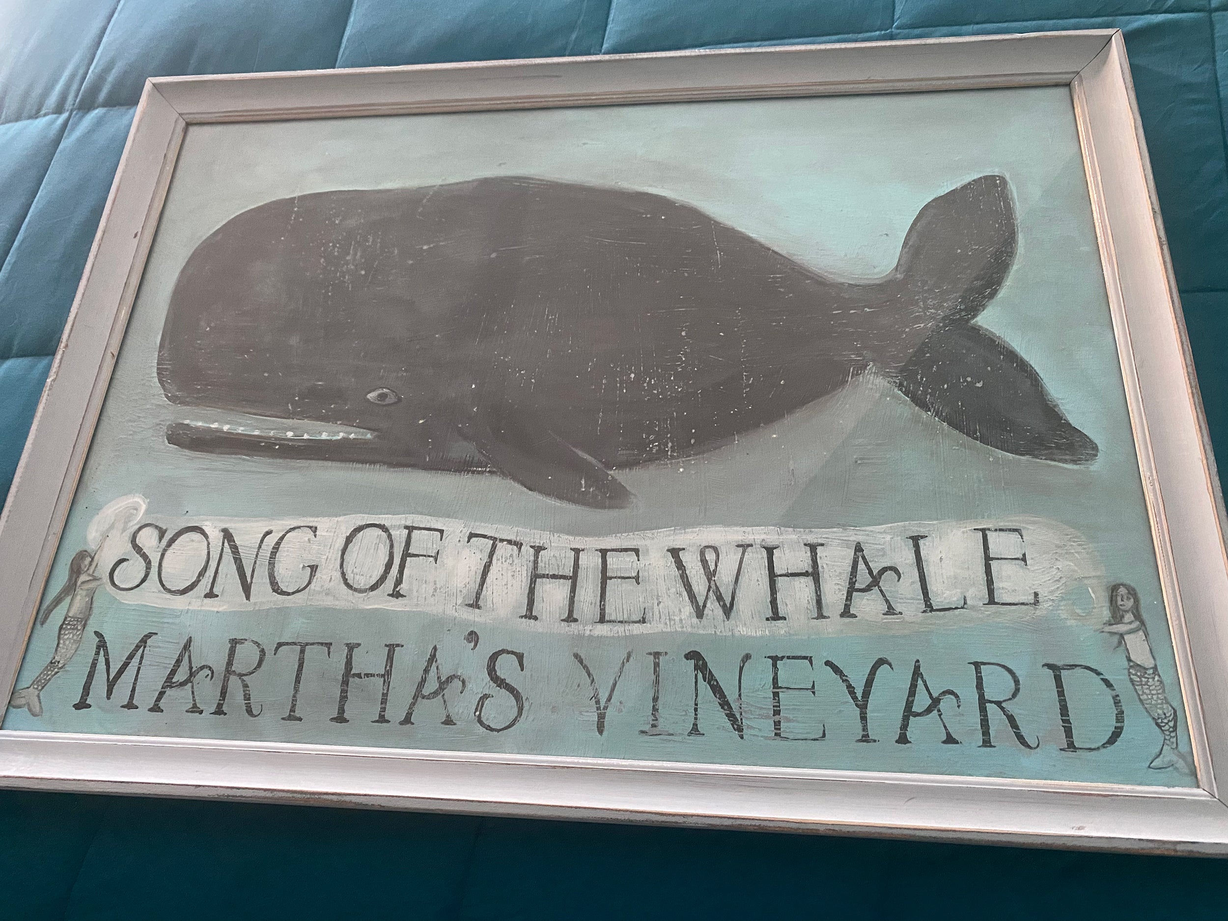 Martha's Vineyard Whale folk art painting